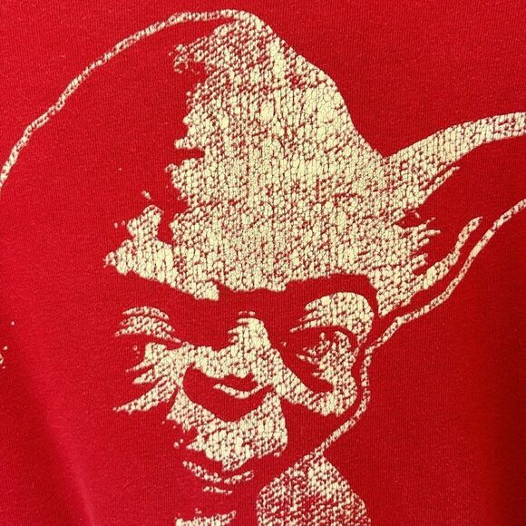 Vintage Star Wars Size Matters Not Yoda Men's Red T-Shirt Size 3XL - Picture 3 of 6